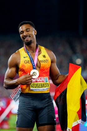 BIRMINGHAM, GREAT BRITAIN - AUGUST 13, 2026 : European champion of the decathlon: Leo NEUGEBAUER (GER Germany) during the European Athletics Championships at Alexander Stadium on August 13, 2026 in Birmingham, Great Britain. Great Britain Copyright: xLeahxKohringx