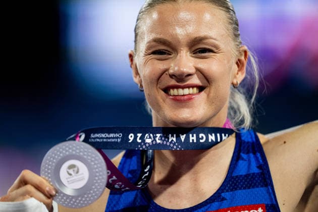 260813 Wilma Heltelä of Finland celebrates after women™s pole vault final during day 4 of the 2026 European Athletics Championships on August 13, 2026 in Birmingham. Photo: Mathias Bergeld BILDBYRAN kod MB MT1068 friidrott athletics friidrett friidrotts-em em friidretts-em 2026 european athletics championships 4 bbeng *** August 13, 2026: Wilma Heltelä of Finland celebrates after the women’s pole vault final on Day 4 of the 2026 European Athletics Championships in Birmingham. 2026 in Birmingham. Photo by Mathias Bergeld. BILDBYRAN code MB MT1068. track and field, athletics, friidrett, friidrotts em, em, friidretts em 2026, European Athletics Championships, 4 bbeng  Copyright: MATHIASxBERGELD BB260813MB179
