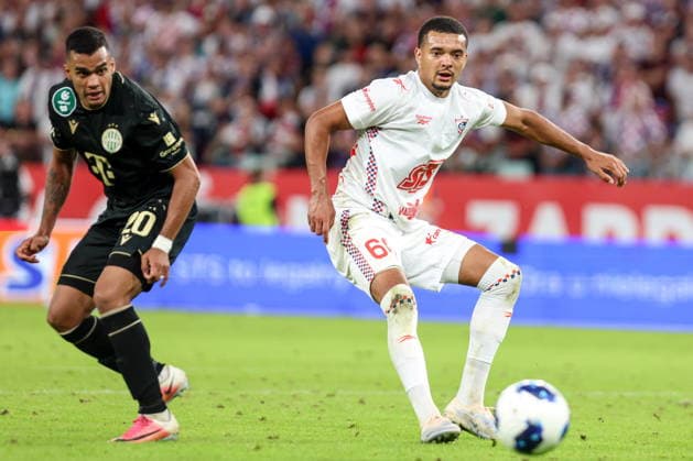 13.08.2026, Zabrze Liga Europy UEFA sezon 2026 27 runda III kwalifikacji, Gornik Zabrze - Ferencvaros Budapeszt - UEFA Europa League football Match season 2026 27 round III qualification Gornik Zabrze - Ferencvaros Budapest Nz. Cadu Maximilian Dietz Fot. Michal Chwieduk Arena Akcji NEWSPIX.PL --- newspix.pl 