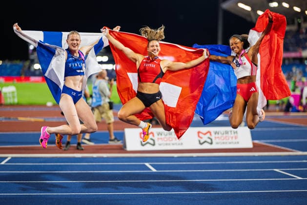 BIRMINGHAM, UNITED KINGDOM - AUGUST 13: Angelica Moser of Switzerland wins the Gold Medal in the Women s Pole Vault during the European Athletics Championships at Alexander Stadium on August 13, 2026 in Birmingham, United Kingdom. England United Kingdom Copyright: xBEAUTIFULxSPORTS TobiasxLacknerx