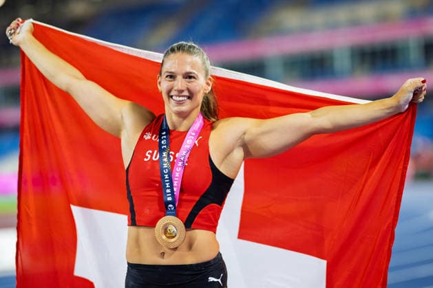 BIRMINGHAM, UNITED KINGDOM - AUGUST 13: Angelica Moser of Switzerland wins the Gold Medal in the Women s Pole Vault during the European Athletics Championships at Alexander Stadium on August 13, 2026 in Birmingham, United Kingdom. England United Kingdom Copyright: xBEAUTIFULxSPORTS TobiasxLacknerx