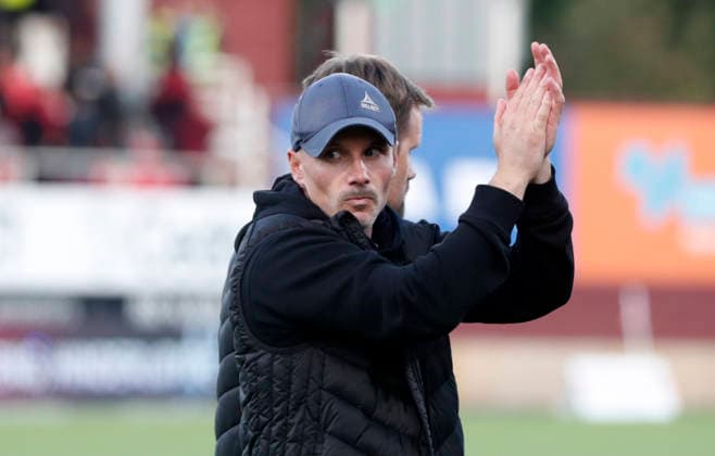 Conference League-kampen i fotball 2026: Tromso-CFR Cluj 2-1. Tromso 20260813. Tromsos trener Jorgen Vik etter fotballkampen mellom Tromso og CFR Cluj pa Romssa Arena. Foto: Rune Stoltz Bertinussen NTB Tromso Norge EDITORIAL USE ONLY. RESTRICTED USE FOR BETTING COMPANIES Ref:_SPOGWzBgB3QE9I.jpg *** 2026 Conference League soccer match: Tromsø 2–1 CFR Cluj, August 13, 2026. Tromsø coach Jørgen Vik after the soccer match between Tromsø and CFR Cluj at Romssa Arena. Photo by Rune Stoltz Bertinussen, NTB, Tromsø, Norway. EDEDITORIAL USE ONLY; RESTRICTED USE FOR BETTING COMPANIES  Copyright: xRunexStoltzxBertinussenx xNTBx