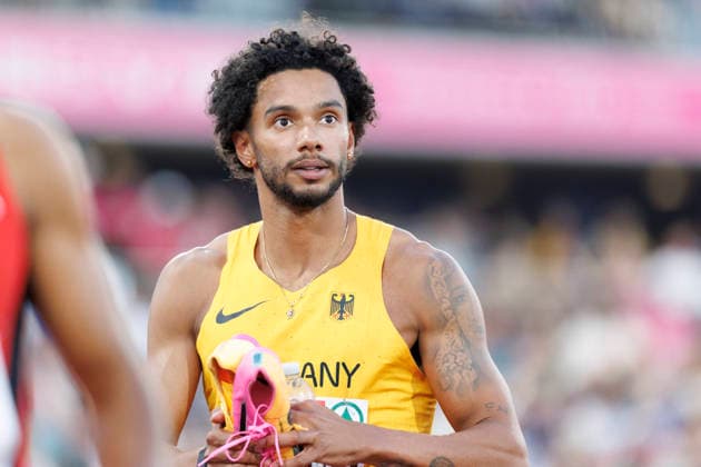 BIRMINGHAM, GREAT BRITAIN - AUGUST 13, 2026: Joshua HARTMANN (GER Germany) after the 200m semi-final during the European Athletics Championships at Alexander Stadium on August 13, 2026 in Birmingham, Great Britain. Great Britain Copyright: xAxelxKohringx