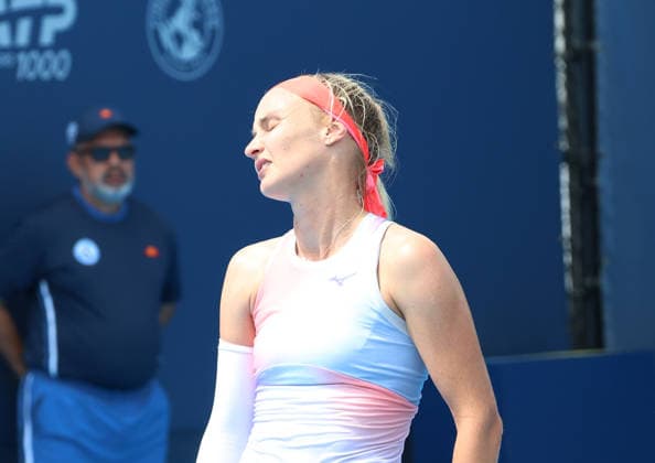 August 13, 2026, Mason, Ohio, USA: REBACCA SRAMKOVA of Slovakia during the match against H. Vandewinkel of Belgium in the qualification of tennis tournament WTA, Tennis Damen 1000 Cincinnati Open in Mason, USA. Mason USA - ZUMAc278 20260813_zsp_c278_021 Copyright: xMarcinxCholewinskix