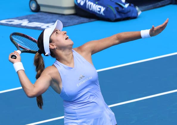 August 13, 2026, Mason, Ohio, USA: CAMILA OSORIO of Colombia during the match against T. Townsend of USA in the first round of tennis tournament WTA, Tennis Damen 1000 Cincinnati Open in Mason, USA. Osorio lost 6:3, 3:6, 3:6. Mason USA - ZUMAc278 20260813_zsp_c278_022 Copyright: xMarcinxCholewinskix