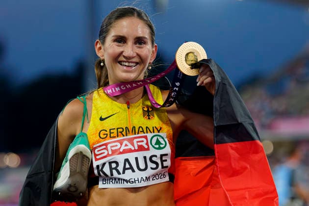 BIRMINGHAM, GREAT BRITAIN - AUGUST 13, 2026 : European Champion 3000m steeplechase: Gesa Felicitas KRAUSE (GER Germany) during the European Athletics Championships at Alexander Stadium on August 13, 2026 in Birmingham, Great Britain. Great Britain Copyright: xLeahxKohringx