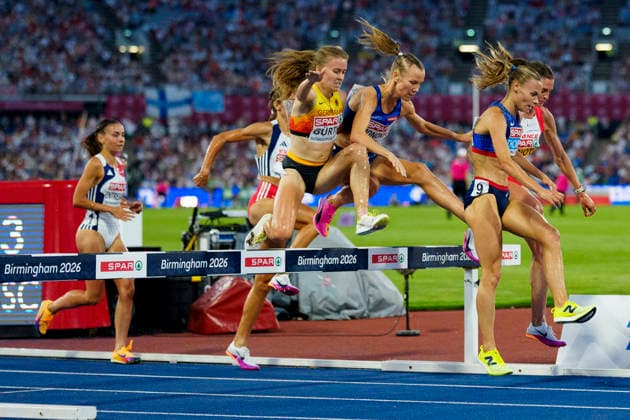 BIRMINGHAM, GREAT BRITAIN - AUGUST 13, 2026 : Lea Olivia GÜRTH (GER Germany) competing in the 3000m steeple chase final during the European Athletics Championships at Alexander Stadium on August 13, 2026 in Birmingham, Great Britain. Great Britain Copyright: xLeahxKohringx
