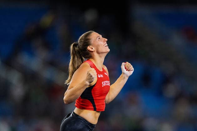 BIRMINGHAM, UNITED KINGDOM - AUGUST 13: Angelica Moser of Switzerland competes in the Women s Pole Vault during the European Athletics Championships at Alexander Stadium on August 13, 2026 in Birmingham, United Kingdom. England United Kingdom Copyright: xBEAUTIFULxSPORTS TobiasxLacknerx