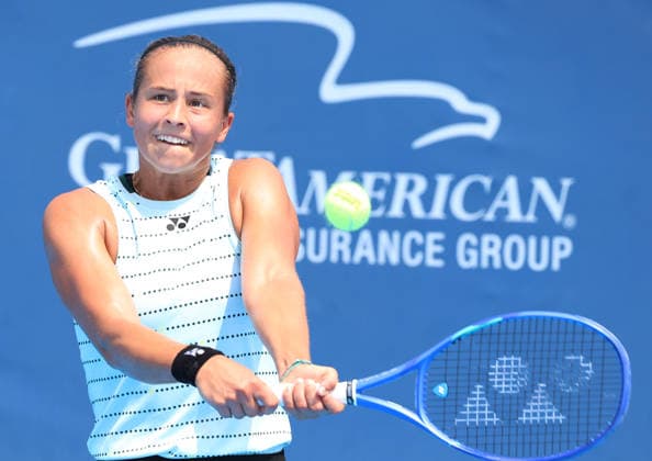 August 13, 2026, Mason, Ohio, USA: HANNE VANDEWINKEL of Belgium during the match against R. Sramkova of Slovakia in the qualification of tennis tournament WTA, Tennis Damen 1000 Cincinnati Open in Mason, USA. Mason USA - ZUMAc278 20260813_zsp_c278_028 Copyright: xMarcinxCholewinskix