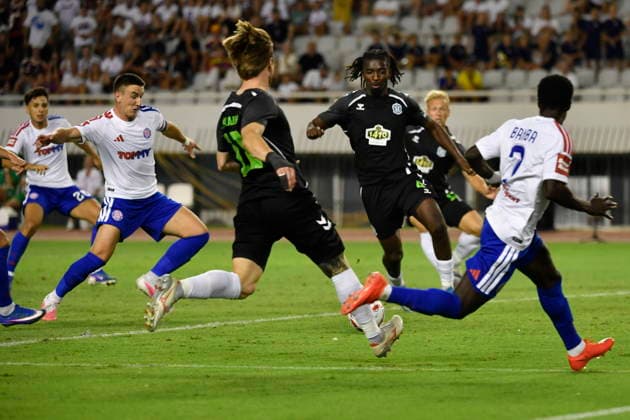 Croatia, Split, 130826. Poljud Stadium. Second match of the 3rd qualifying round of the Conference Ligue, Hajduk - Zalgiris. In the photo: Michele Sego. Photo: Josko Ponos CROPIX Split CROATIA Copyright: xxJoskoxPonosx hajduk_zalgiris121-130826
