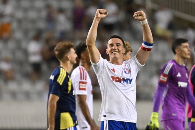 Croatia, Split, 130826. Poljud Stadium. Second match of the 3rd qualifying round of the Conference Ligue, Hajduk - Zalgiris. In the photo: Michele Sego. Photo: Tom Dubravec CROPIX Split CROATIA Copyright: xxTomxDubravecx hajduk_zalgiris136-130826