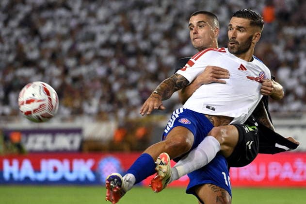 Croatia, Split, 130826. Poljud Stadium. Second match of the 3rd qualifying round of the Conference Ligue, Hajduk - Zalgiris. In the photo: Marko Livaja. Photo: Tom Dubravec CROPIX Split CROATIA Copyright: xxTomxDubravecx hajduk_zalgiris35-130826