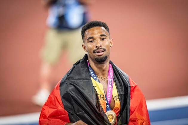 RECORD DATE NOT STATED 13th August 2026; Alexander Stadium, Birmingham, Midlands, England; 2026 European Athletics Championships, Day Four; Leo Neugebauer (GER) after winning the mens decathlon GodfreyxPitt