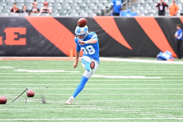 August 13, 2026: Detroit Lions place kicker Jake Bates (39) warms up before facing the Cincinnati Bengals in their game in Cincinnati, Ohio. Cal Media Cincinnati USA - ZUMAc04_ 20260813_zma_c04_002 Copyright: xBrentxClarkx