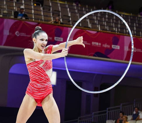 August 13, 2026, Frankfurt, Hesse, Germany: French gymnast MAENA MILLON competes in the 42nd Rhythmic gymnastics, Rhythmische Sportgymnastik, RSG World Championships qualifiers in the Festhalle in Frankfurt, Hesse, Germany on Thursday, August 13, 2026. 2026 Rhythmic Gymnastics World Championships Qualifying  - ZUMAd168 20260813_zsp_d168_139 Copyright: xKaixDambachx