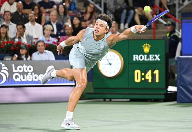 ATP, Tennis Herren Masters 1000 Canada final Ben Shelton of the United States in action against Brandon Nakashima of the United States at the ATP Masters 1000 Canada final in Montreal, Canada, 13 August 2026. MONTREAL QUEBEC Canada  Copyright: xGRAHAMxHUGHESx