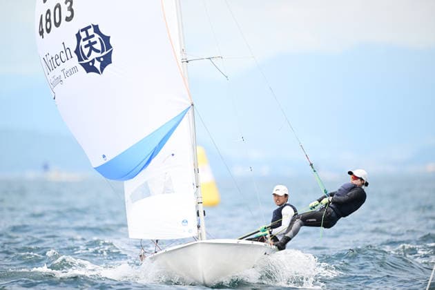 Koshi Enomoto & Rina Mizoguchi (JPN), AUGUST 13, 2026 - Sailing : 2026 470 Class World Championship, WM, Weltmeisterschaft Mixed 470 Series at Enoshima Yacht Harbour in Kanagawa, Japan. Noxthirdxpartyxsales  aflo_340818359 KyoxKikuchix
