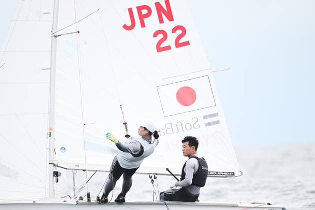 Tetsuya Isozaki & Yurie Seki (JPN), AUGUST 13, 2026 - Sailing : 2026 470 Class World Championship, WM, Weltmeisterschaft Mixed 470 Series at Enoshima Yacht Harbour in Kanagawa, Japan. Noxthirdxpartyxsales  aflo_340818370 KyoxKikuchix