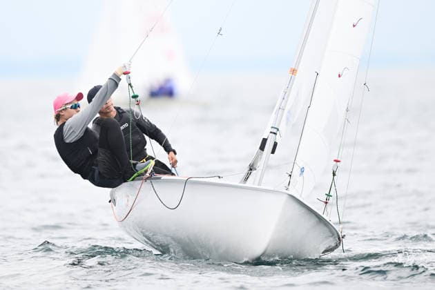 Katsuya Takagi & Misaki Taniyama (JPN), AUGUST 13, 2026 - Sailing : 2026 470 Class World Championship, WM, Weltmeisterschaft Mixed 470 Series at Enoshima Yacht Harbour in Kanagawa, Japan. Noxthirdxpartyxsales  aflo_340818375 KyoxKikuchix