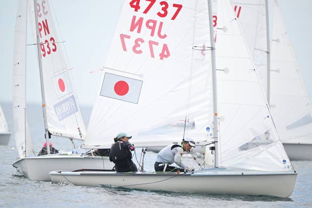 Tetsuya Isozaki & Yurie Seki (JPN), AUGUST 13, 2026 - Sailing : 2026 470 Class World Championship, WM, Weltmeisterschaft Mixed 470 Series at Enoshima Yacht Harbour in Kanagawa, Japan. Noxthirdxpartyxsales  aflo_340818382 KyoxKikuchix