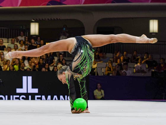 August 13, 2026, Frankfurt, Hesse, Germany: Italian gymnast TARA DRAGAS competes in the 42nd Rhythmic gymnastics, Rhythmische Sportgymnastik, RSG World Championships qualifiers in the Festhalle in Frankfurt, Hesse, Germany on Thursday, August 13, 2026. 2026 Rhythmic Gymnastics World Championships Qualifying  - ZUMAd168 20260813_zsp_d168_188 Copyright: xKaixDambachx