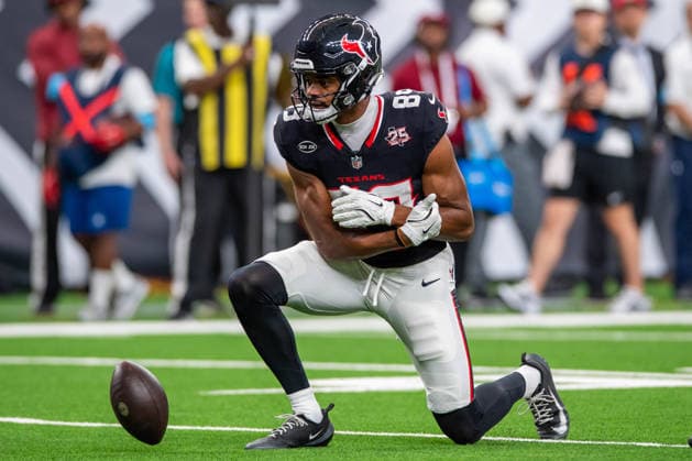 August 13, 2026: Houston Texans wide receiver Jared Wayne (89) celebrates a first down during a preseason game between the Los Angeles Chargers and the Houston Texans in Houston, TX. .. CSM USA - ZUMAc04_ 20260813_faf_c04_028 Copyright: xTraskxSmithx