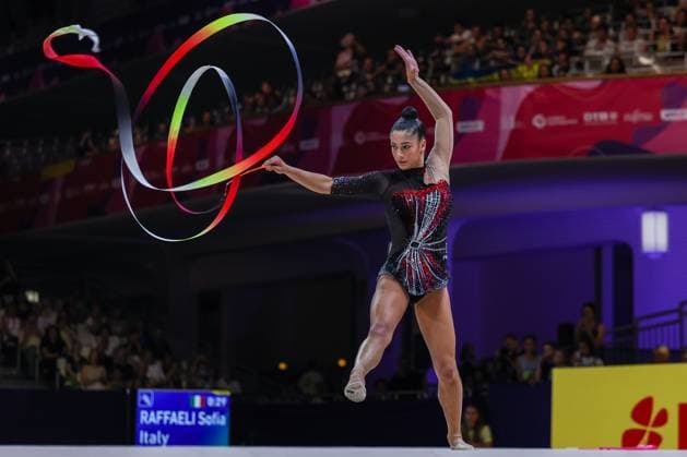 Rhythmic gymnastics, Rhythmische Sportgymnastik, RSG FIG World Championships 2026 Frankfurt in Frankfurt am Main, Germany - 13 08 2026 Sofia Raffaeli (ITA) seen during Rhythmic Gymnastics FIG World Championships 2026 Frankfurt Frankfurt am Main Germany Copyright: xFabrizioxCarabellix xSOPAxImagesx Fabrizio-Carabelli-1442047