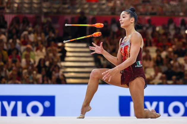 Rhythmic gymnastics, Rhythmische Sportgymnastik, RSG FIG World Championships 2026 Frankfurt in Frankfurt am Main, Germany - 13 08 2026 Sofia Raffaeli (ITA) seen during Rhythmic Gymnastics FIG World Championships 2026 Frankfurt Frankfurt am Main Germany Copyright: xFabrizioxCarabellix xSOPAxImagesx Fabrizio-Carabelli-1442066