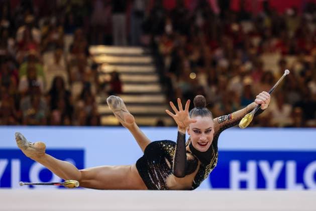 Rhythmic gymnastics, Rhythmische Sportgymnastik, RSG FIG World Championships 2026 Frankfurt in Frankfurt am Main, Germany - 13 08 2026 Darja Varfolomeev (GER) seen during Rhythmic Gymnastics FIG World Championships 2026 Frankfurt Frankfurt am Main Germany Copyright: xFabrizioxCarabellix xSOPAxImagesx Fabrizio-Carabelli-1442084