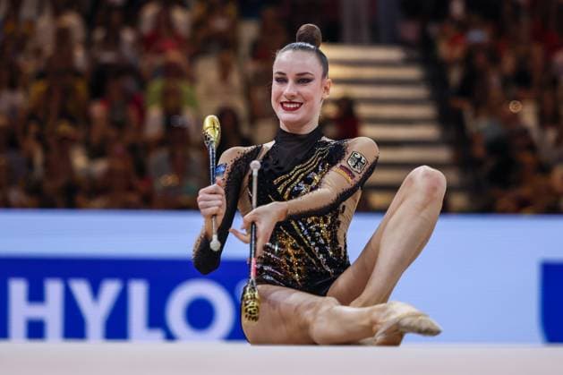Rhythmic gymnastics, Rhythmische Sportgymnastik, RSG FIG World Championships 2026 Frankfurt in Frankfurt am Main, Germany - 13 08 2026 Darja Varfolomeev (GER) seen during Rhythmic Gymnastics FIG World Championships 2026 Frankfurt Frankfurt am Main Germany Copyright: xFabrizioxCarabellix xSOPAxImagesx Fabrizio-Carabelli-1442085