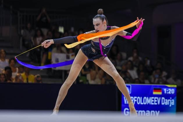 Rhythmic gymnastics, Rhythmische Sportgymnastik, RSG FIG World Championships 2026 Frankfurt in Frankfurt am Main, Germany - 13 08 2026 Darja Varfolomeev (GER) seen during Rhythmic Gymnastics FIG World Championships 2026 Frankfurt Frankfurt am Main Germany Copyright: xFabrizioxCarabellix xSOPAxImagesx Fabrizio-Carabelli-1442110