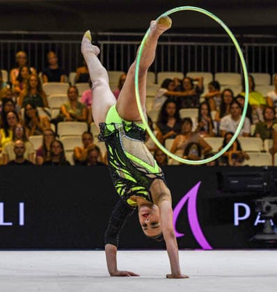 August 13, 2026, Frankfurt, Hesse, Germany: Greek gymnast PANAGIOTA LYTRA competes in the 42nd Rhythmic gymnastics, Rhythmische Sportgymnastik, RSG World Championships qualifiers in the Festhalle in Frankfurt, Hesse, Germany on Thursday, August 13, 2026. 2026 Rhythmic Gymnastics World Championships Qualifying  - ZUMAd168 20260813_zsp_d168_236 Copyright: xKaixDambachx