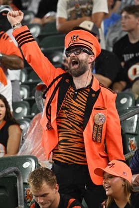 August 13, 2026: Cincinnati Bengals fans cheer their team on against the Detroit Lions in their game in Cincinnati, Ohio. Cincinnati won the game 16-14. Cal Media Cincinnati USA - ZUMAc04_ 20260813_zma_c04_052 Copyright: xBrentxClarkx