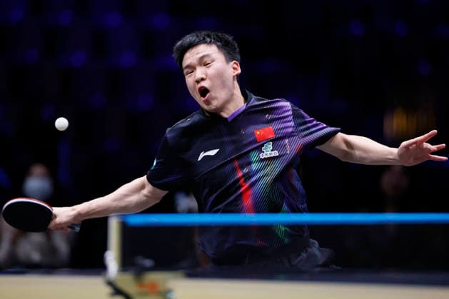 MALMO, SWEDEN - AUGUST 13: Xiang Peng of China competes in the Men s Singles Round of 32 match against Alexis Lebrun of France on Day 4 of Europe Smash Sweden 2026 at Baltiska Hallen on August 13, 2026 in Malmo, Sweden.  Copyright: xVCGx 111659767840