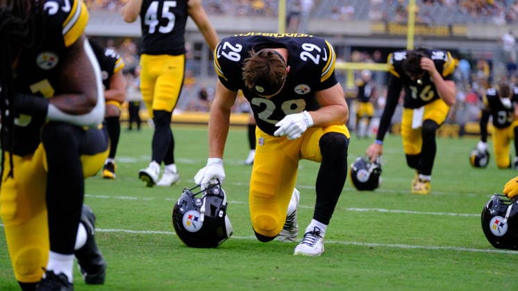 August 13, 2026: Eli Heidenreich 29 during the Pittsburgh Steelers vs Green Bay Packers in Pittsburgh, PA. CSM NFL, American Football Herren, USA 2026: Steelers Vs Packers AUG 13  - ZUMAcp5_ 20260813_faf_cp5_025 Copyright: xJasonxPohuskix