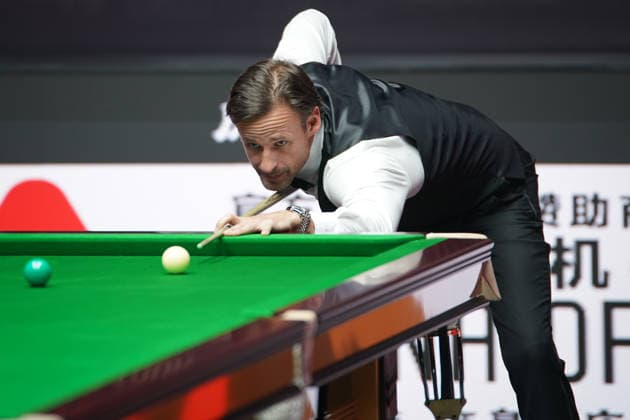 TAIYUAN, CHINA - AUGUST 14: David Gilbert of England plays a shot in the Quarterfinal match against Zhou Yuelong of China on day 7 of the 2026 World Snooker Tour China Open at Taiyuan Binhe Sports Center on August 14, 2026 in Taiyuan, Shanxi Province of China.  Copyright: xTaixChengzhex 111659923300