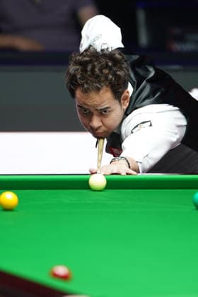 TAIYUAN, CHINA - AUGUST 14: Noppon Saengkham of Thailand plays a shot in the Quarterfinal match against Shaun Murphy of England on day 7 of the 2026 World Snooker Tour China Open at Taiyuan Binhe Sports Center on August 14, 2026 in Taiyuan, Shanxi Province of China.  Copyright: xTaixChengzhex 111659923720