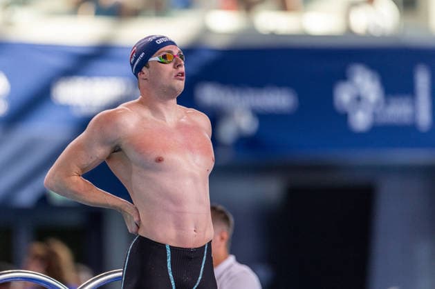 SWIMMING - EAC 2026 PARIS,FRANCE,14.AUG.26 - SWIMMING - European Aquatics Championships Paris 2026, 50m breaststroke, men. Image shows Jan Niedermayer (AUT).  GEPAxpictures xPhilippxBrem