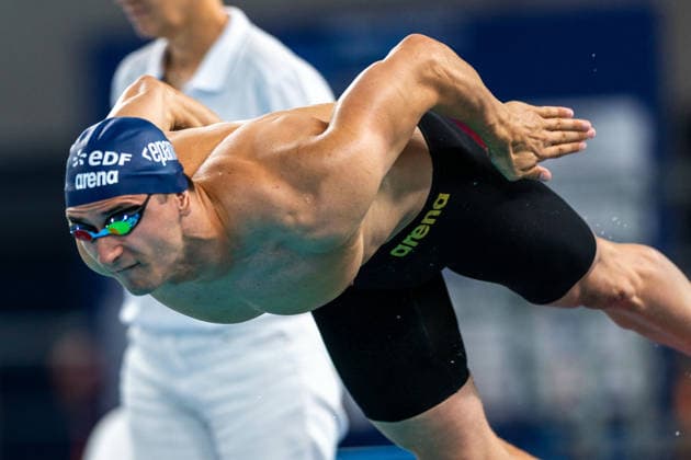 Sport Bilder des Tages SWIMMING - EAC 2026 PARIS,FRANCE,14.AUG.26 - SWIMMING - European Aquatics Championships Paris 2026, 50m breaststroke, men. Image shows Valentin Bayer (AUT).  GEPAxpictures xPhilippxBrem