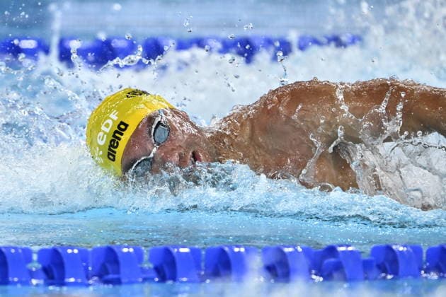 PARIS, FRANCE 20260814 Sweden s 4 * 100 meter freestyle team advanced after the trials, during the European Swimming Championships at the Olympic Aquatic Centre in Paris. ***The image is included in the SPORTS PACKAGE. For others PAYMENT IMAGE*** PARIS FRANCE x10430x *** PARIS, FRANCE 20260814 Sweden s 4 × 100-meter freestyle team advanced after the trials during the European Swimming Championships at the Olympic Aquatic Center in Paris ***The image is included in the SPORTS PACKAGE. For other images, please pay for them*** PARIS, FRANCE x10430x  Copyright: xChristinexOlsson TTx SIM-EM 2026 PARIS