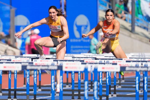 BIRMINGHAM, GREAT BRITAIN - AUGUST 14, 2026 : Sophie WEIßENBERG (GER Germany) competing in the 100m hurdles in the heptathlon during the European Athletics Championships at Alexander Stadium on August 14, 2026 in Birmingham, Great Britain. Great Britain Copyright: xLeahxKohringx