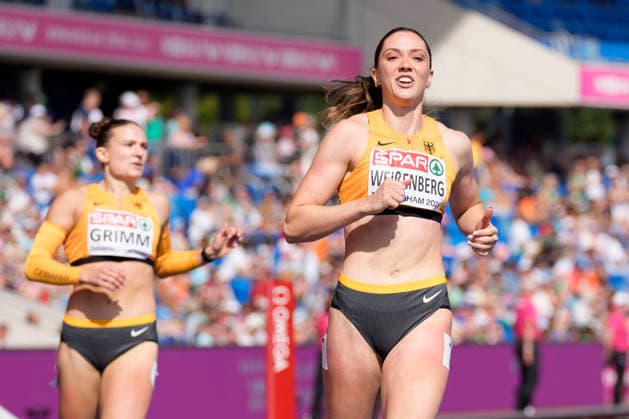 BIRMINGHAM, GREAT BRITAIN - AUGUST 14, 2026 : Sophie WEIßENBERG (GER Germany) competing in the 100m hurdles in the heptathlon during the European Athletics Championships at Alexander Stadium on August 14, 2026 in Birmingham, Great Britain. Great Britain Copyright: xLeahxKohringx