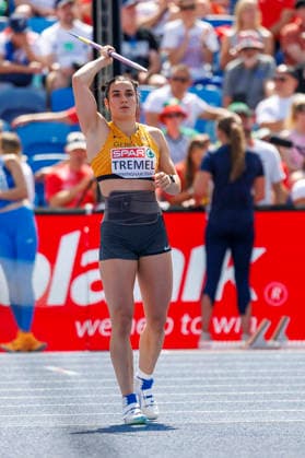 BIRMINGHAM, GREAT BRITAIN - AUGUST 14, 2026: Luisa TREMEL (GER Germany) competing in the javelin throw (Q) during the European Athletics Championships at Alexander Stadium on August 14, 2026 in Birmingham, Great Britain. Great Britain Copyright: xAxelxKohringx