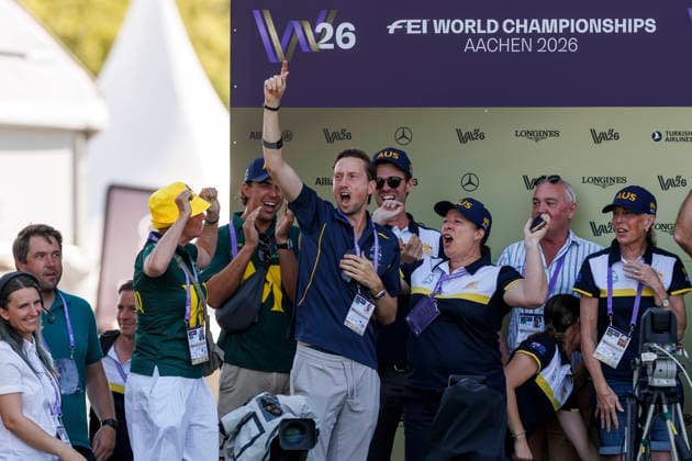 AACHEN - FEI World Championships 2026, AACHEN - FEI World Championships 2026 FUCHS Martin (SUI), Team Australia, PEARCE Simone (AUS), Will Marq Kiss and Cry FEI Dressage World Championship, WM, Weltmeisterschaft Grand Prix Special Individual Meggle Prize Aachen, Reitstadion Soers 14. August 2026 - *** 2026 FEI World Championships in Aachen, AACHEN FEI World Championships 2026 FUCHS Martin SUI, Team Australia, PEARCE Simone AUS, Will Marq Kiss and Cry FEI Dressage World Championship Grand Prix Special Individual Meggle Prize Aachen, Soers Equestrian Stadium, August 14, 2026