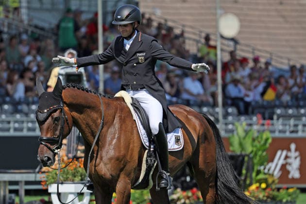 Christoph Wahler (GER, Deutschland, Germany) mit Pferd DAccord FRH, Jubel, Emotion Teilprüfung Dressur, Vielseitigkeit Dressur, FEI Eventing World Championship, WM, Weltmeisterschaft , DHL-Preis, Einzel Mannschaft , AACHEN - FEI World Championships 2026, Weltfest des Pferdesports, Reitsport Weltmeisterschaft 2026, Aachen 2026, Welcome Home 2026, Aachener Soers, 11. bis 23. August 2026, Reitsport, 14.08.2026, Aachen Aachener Soers Deutschland *** Christoph Wahler GER, Germany, riding DAccord FRH, Jubilation, Emotion, Dressage Sub-Test, Eventing Dressage, FEI Eventing World Championship, DHL Prize, Individual and Team, AACHEN FEI World Championships 2026, World Festival of Equestrian Sports, 2026 Equestrian World Championships, Aachen 2026, Welcome Home 2026, Aachen Soers, August 11–23, 2026, Equestrian Sports, August 14, 2026, Aachen Soers, Germany