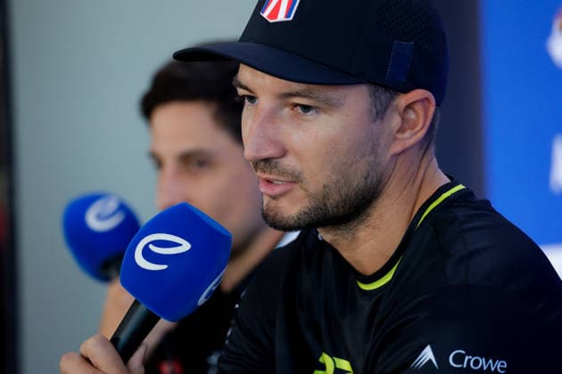 2026 FORMULA E LONDON ePRIX DENNIS Jake (gbr), Andretti Formula E, Porsche 99X Electric, portrait press conference, PK, Pressekonferenz conference de presse during the London ePrix, 16th and 17th round of the 2025-26 ABB FIA Formula E World Championship, WM, Weltmeisterschaft on the ExCel London Circuit from August 14 to 16, 2026 in London, United Kingdom - LondonUnited Kingdom  Copyright: xPauloxMariax