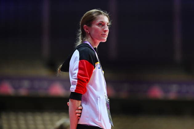 Sport Bilder des Tages Camilla Pfeffer (Cheftrainerin Gruppe Deutschland) Weltmeisterschaften Rhythmische Sportgymnastik - Podiumstraining 14.08.2026 Weltmeisterschaften Rhythmische Sportgymnastik - Podiumstraining 14.08.2026, Frankfurt *** Camilla Pfeffer, Head Coach of the German Team, Rhythmic Gymnastics World Championships, Podium Training, August 14, 2026, Rhythmic Gymnastics World Championships, Podium Training, August 14, 2026, Frankfurt Copyright: xEibner-Pressefoto xHoepnerx EP_PHR
