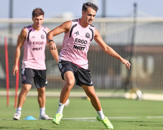 FORT LAUDERDALE, FL - AUGUST 14: Sergio Reguilon (3) of Inter Miami CF is seen at an Inter Miami Training Session at Florida Blue Training Center on August 14, 2026 in Fort Lauderdale, Florida. (Photo by Chris Arjoon Icon Sportswire) SOCCER: AUG 14 Inter Miami CF Training EDITORIAL USE ONLY Icon26081400000028