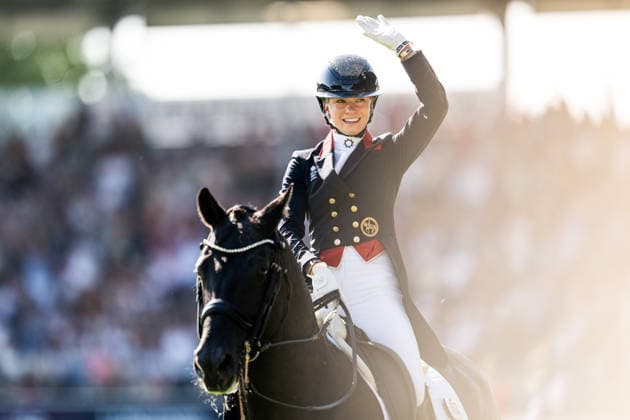 260814 Charlotte Fry of Great Britain with horse Glamourdale celebrate after competing in the Dressage Grand Prix Special during day 4 of the 2026 FEI World Championships on August 14, 2026 in Aachen. Photo: Emma Wallskog BILDBYRAN kod EW EW0682 ridsport equestrian rid-vm 2026 2026 fei world championships bbeng ridsport-vm dressage dressyr jubel *** August 14, 2026: Charlotte Fry of Great Britain and her horse Glamourdale celebrate after competing in the Dressage Grand Prix Special on Day 4 of the 2026 FEI World Championships on August 14, 2026 in Aachen. Photo by Emma Wallskog. BILDBYRAN code EW EW0682 equestrian sports 2026 World Championships 2026 FEI World Championships BBENG equestrian sports World Championships dressage celebration  Copyright: EMMAxWALLSKOG BB260814EW090