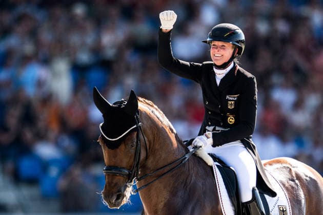 260814 Katharina Hemmer of Germany with horse Denoix compete in the Dressage Grand Prix Special during day 4 of the 2026 FEI World Championships on August 14, 2026 in Aachen. Photo: Emma Wallskog BILDBYRAN kod EW EW0682 ridsport equestrian rid-vm 2026 2026 fei world championships bbeng ridsport-vm dressage dressyr *** August 14, 2026: Katharina Hemmer of Germany, riding Denoix, competed in the Dressage Grand Prix Special on Day 4 of the 2026 FEI World Championships on August 14, 2026 in Aachen. Photo by Emma Wallskog, BILDBYRAN, code EW EW0682, equestrian sports, 2026 World Championships, 2026 FEI World Championships, BBENG, equestrian sports, World Championships, dressage  Copyright: EMMAxWALLSKOG BB260814EW096